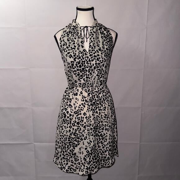 MNG collection leopard print short sleeve dress women’s size 2 - Picture 1 of 8